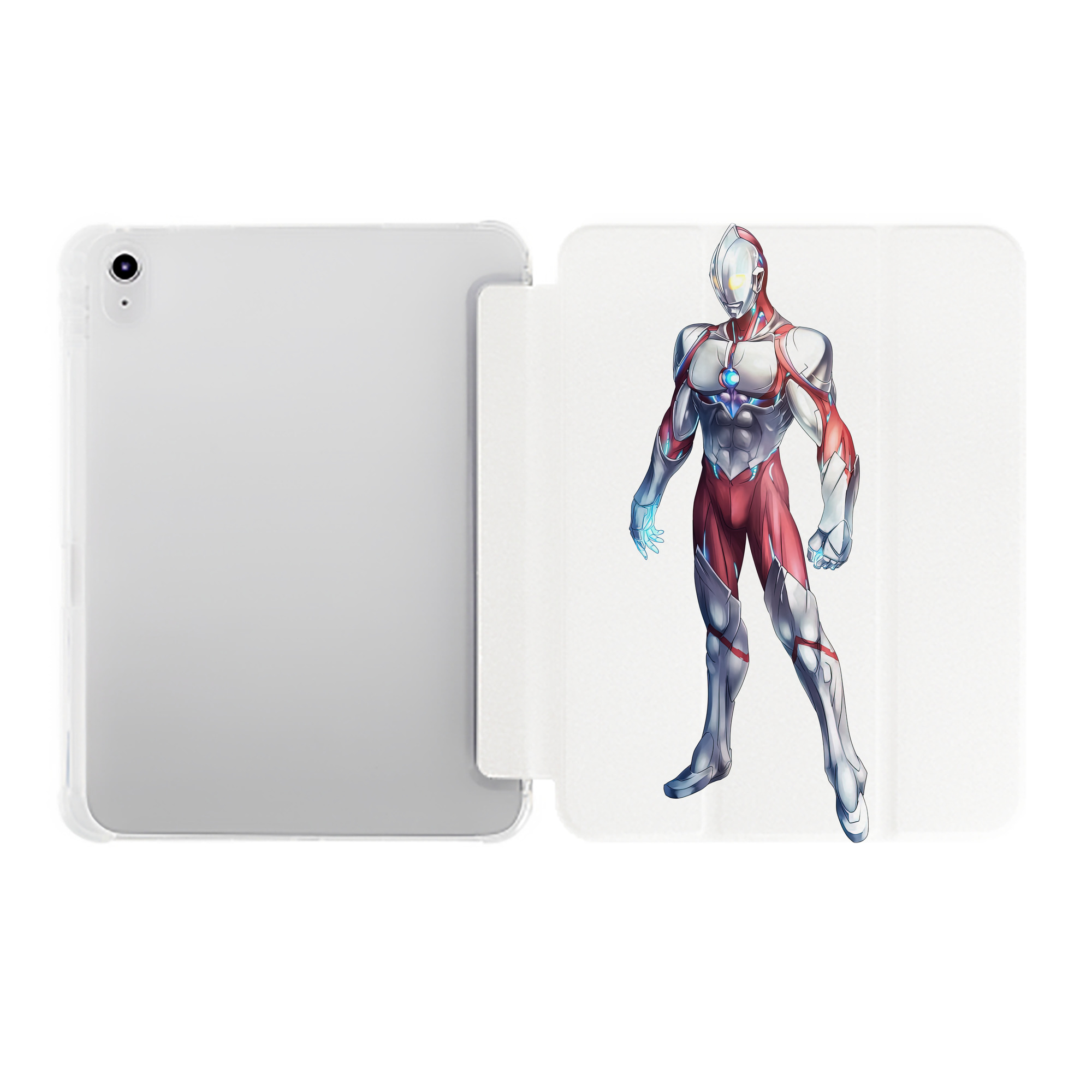（画像用） ウルトラマン Ultraman IPad ケース ペン収納付き 三つ折りスタンド PUレザー×シリコン 対応機種9.5/10.5/10.9インチ